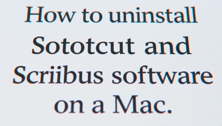 how uninstall shotscribus software in mac